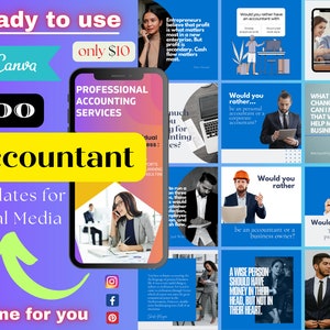 200 boekhoudkundige infographics Instagram-bericht | Canva-sjablonen voor accountants | Moderne IG-sjablonen voor accountants | Accountant en boekhouder