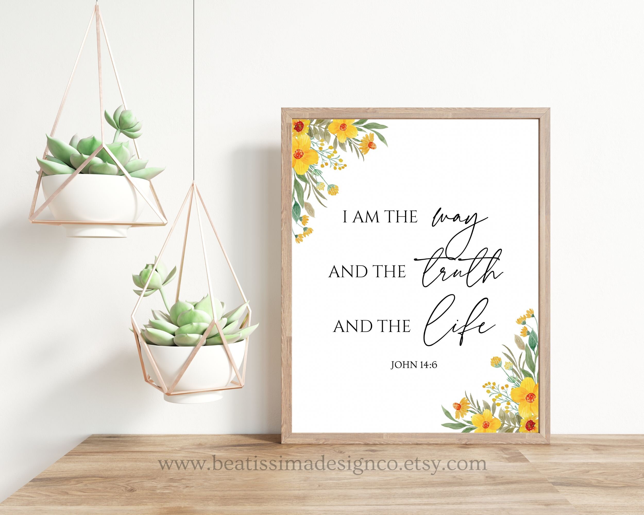 PRINTABLE I Am the Way and the Truth and the Life Bible Verse Wall Art ...