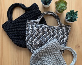 Small Handmade Crochet Bag | Crochet Market Bag | Crochet Purse | Crochet Grocery Bag | Reusable Crochet Bag | Crochet Produce Bag