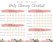 Daily Cleaning Checklist Weekly View