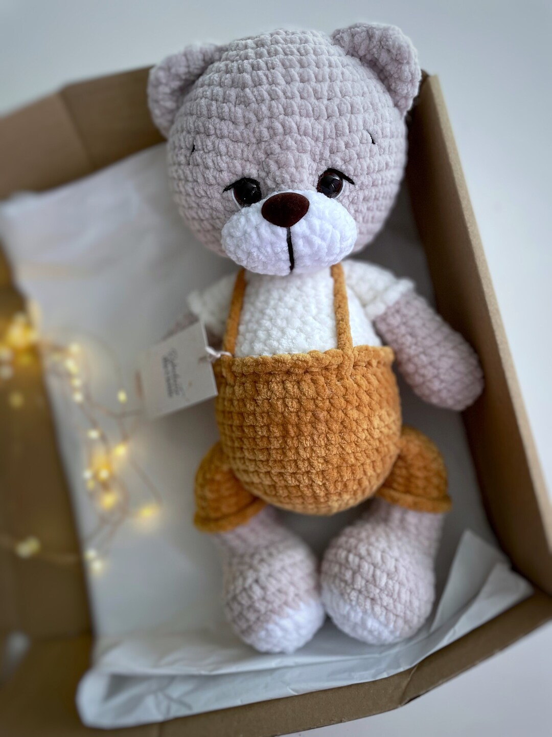 Plush Teddy Bear for Boy, Cuddly Toy for Newborn, Cute Welcome Baby ...