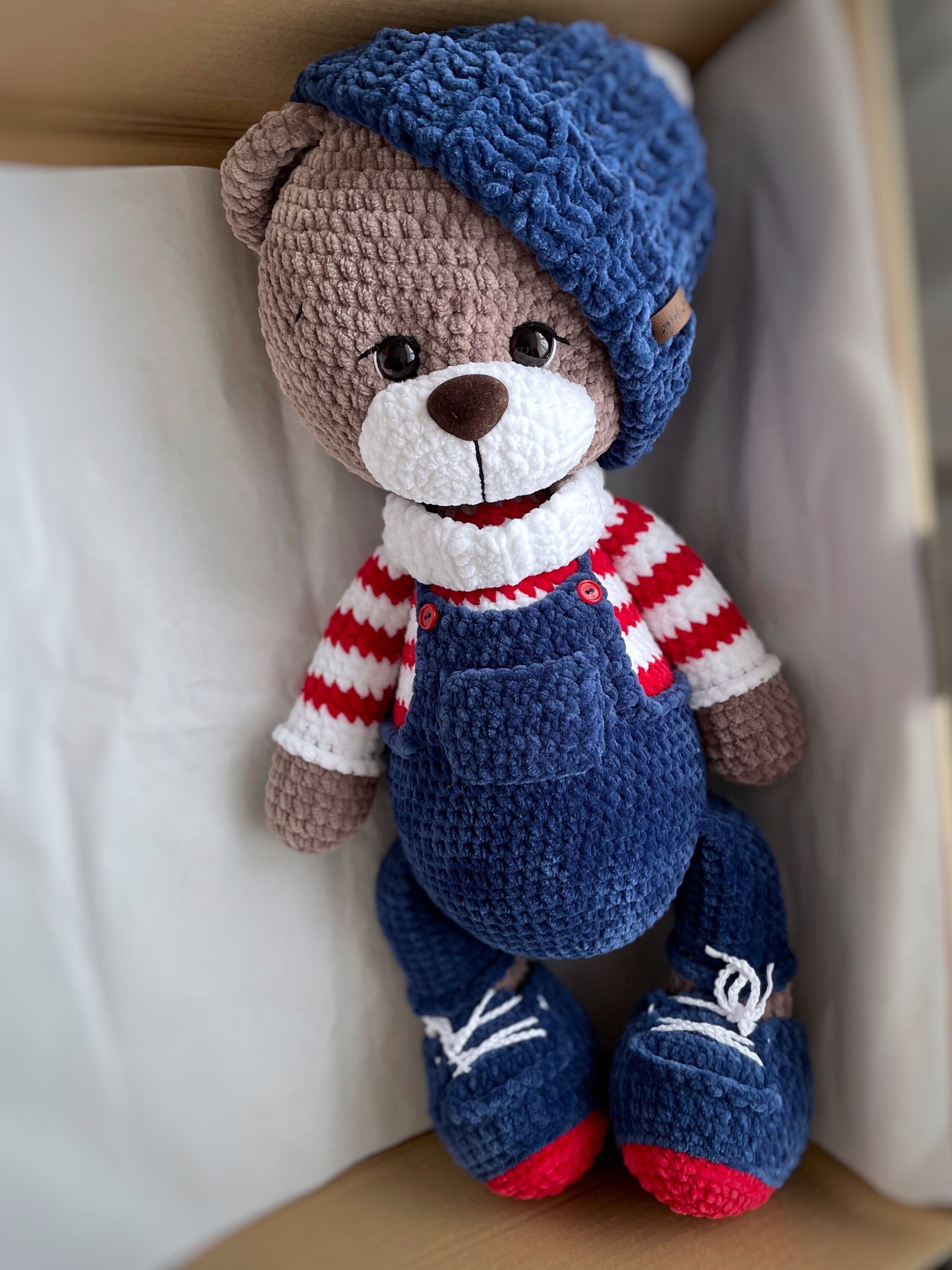 Plush Teddy Bear for Boy Cuddly Toy for Newborn Cute Welcome - Etsy
