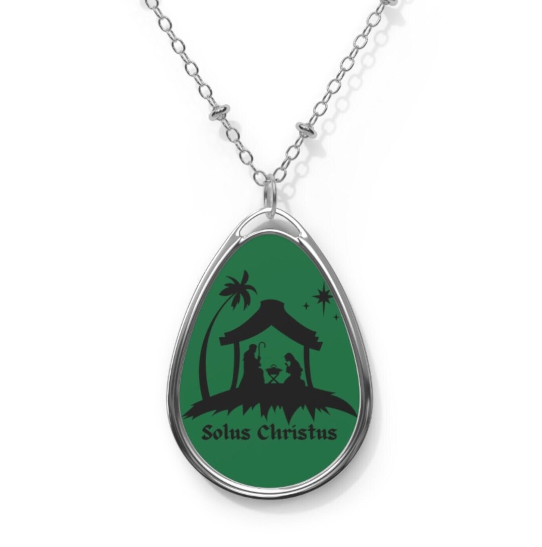 Solus Christus Necklace Nativity Necklace Nativity Jewelry Etsy