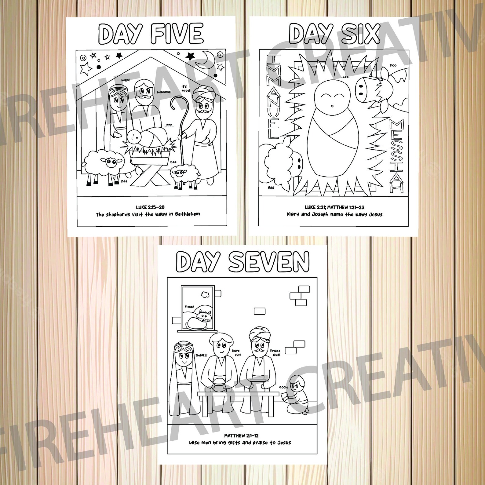 7 Printable Advent Coloring Sheets / Christmas Countdown for Kids ...