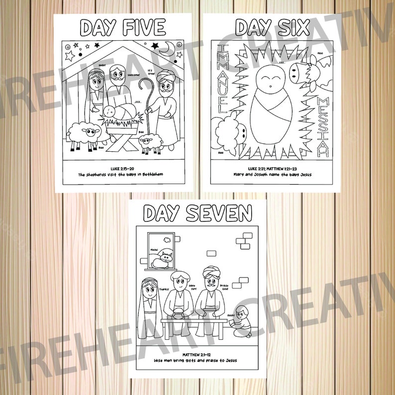 7 Printable Advent Coloring Sheets / Christmas Countdown for Kids ...