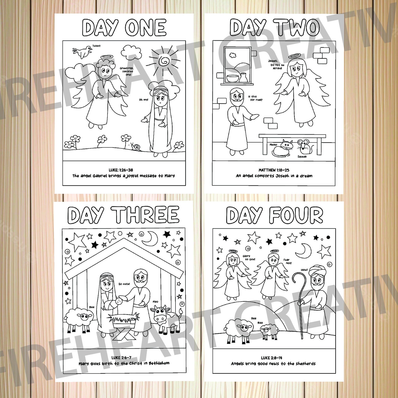 7 Printable Advent Coloring Sheets / Christmas Countdown for Kids ...