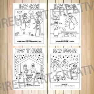 7 Printable Advent Coloring Sheets / Christmas Countdown for Kids ...