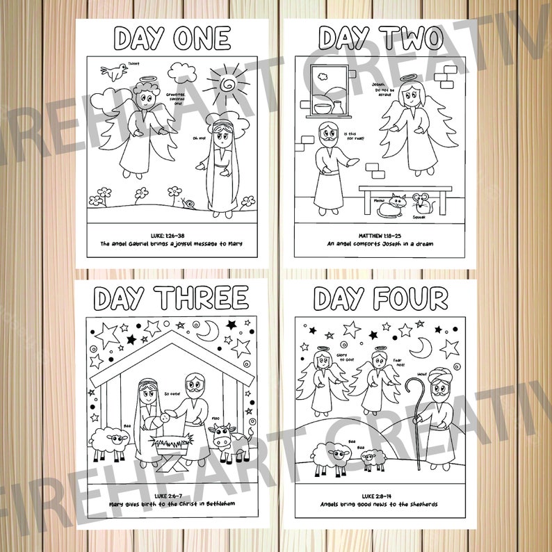 7 Printable Advent Coloring Sheets / Christmas Countdown for Kids ...