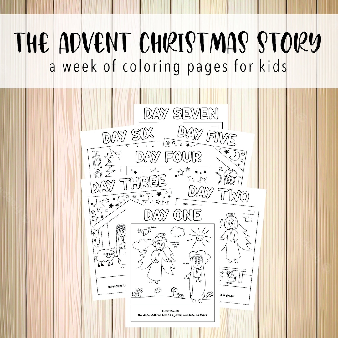 7 Printable Advent Coloring Sheets / Christmas Countdown for Kids ...