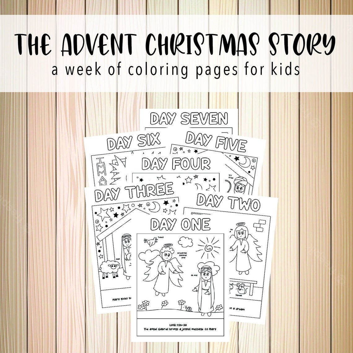 7 Printable Advent Coloring Sheets / Christmas Countdown for Kids ...
