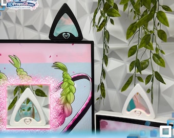 3D Printed Cat Ear Monitor Decoration: Kawaii PC Gaming Setup