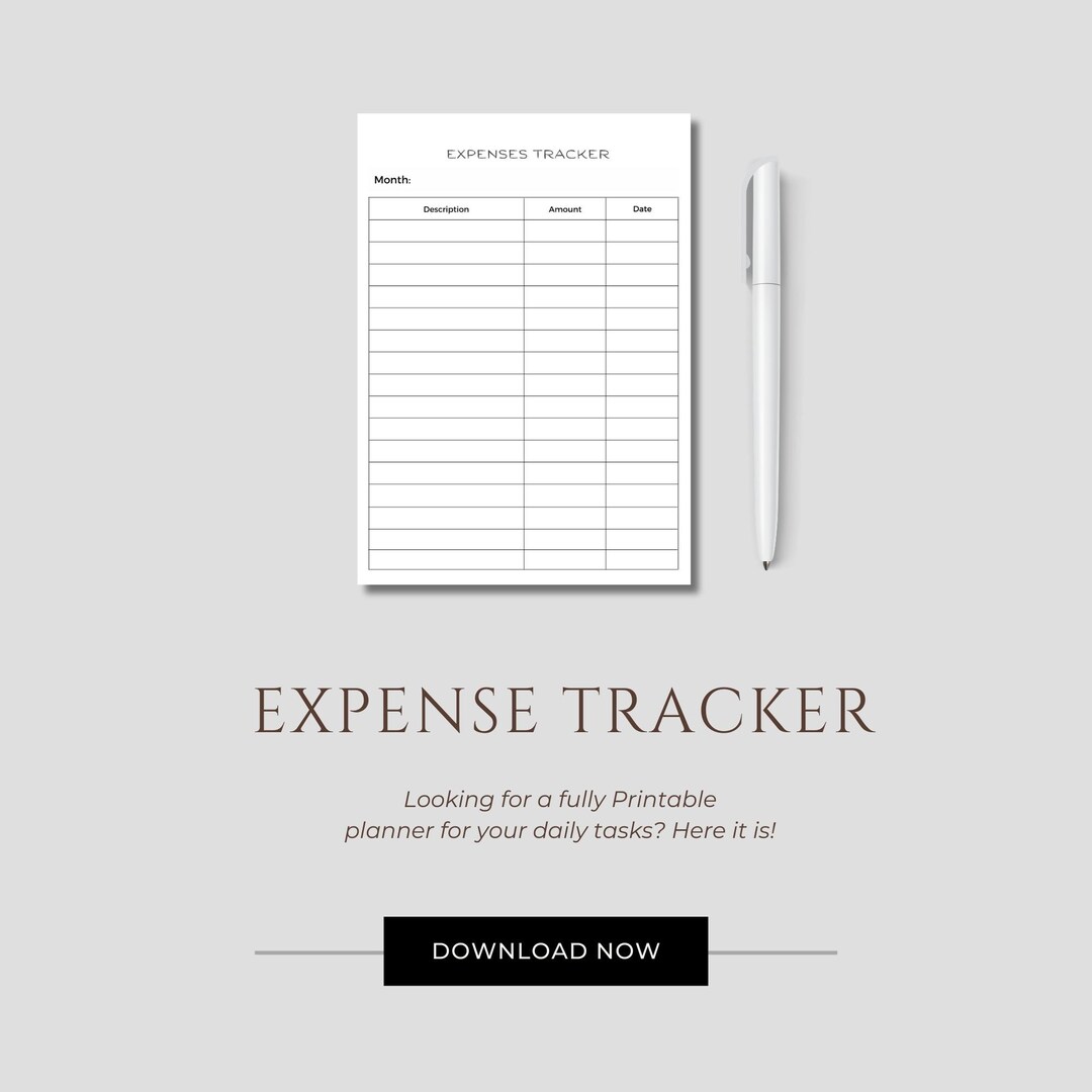 Printable Expense Planner | Spending Log | Spending Tracker | Expense ...