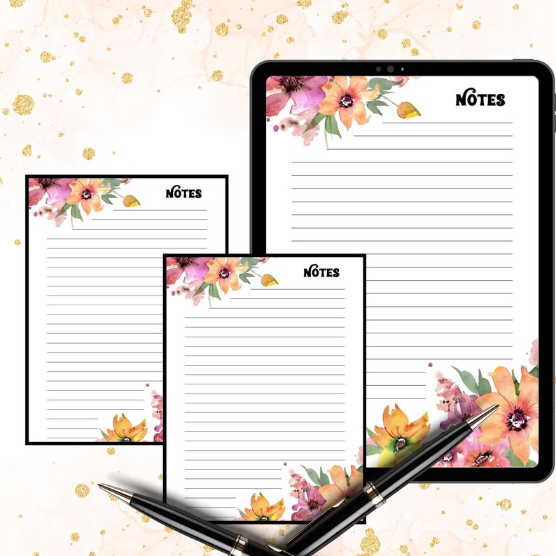 Printable Papernote Note Pages Printable Lined Notes Note Taking Letter ...