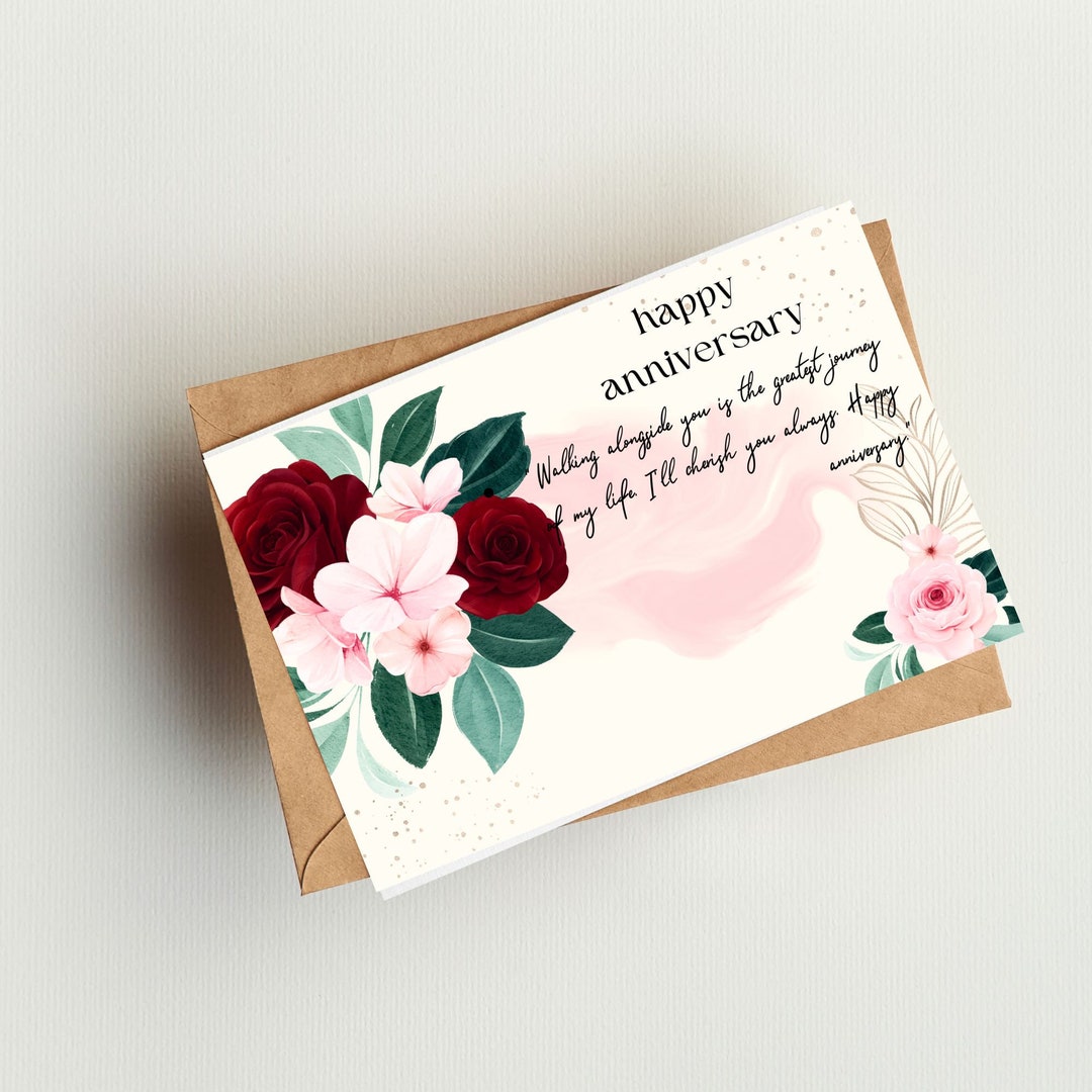 Happy Anniversary Card Congratulations Card Personalised proud of You