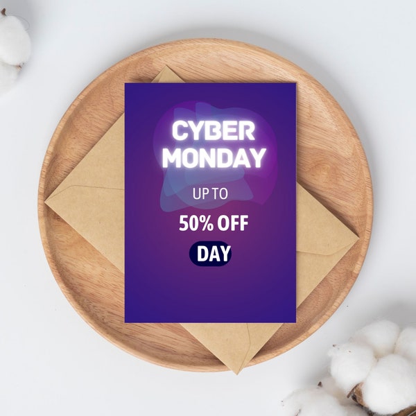 Cyber Monday card printable cyber monday card