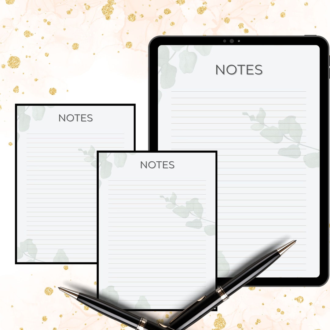 Printable Papernote Note Pages Printable Lined Notes Note Taking Letter ...