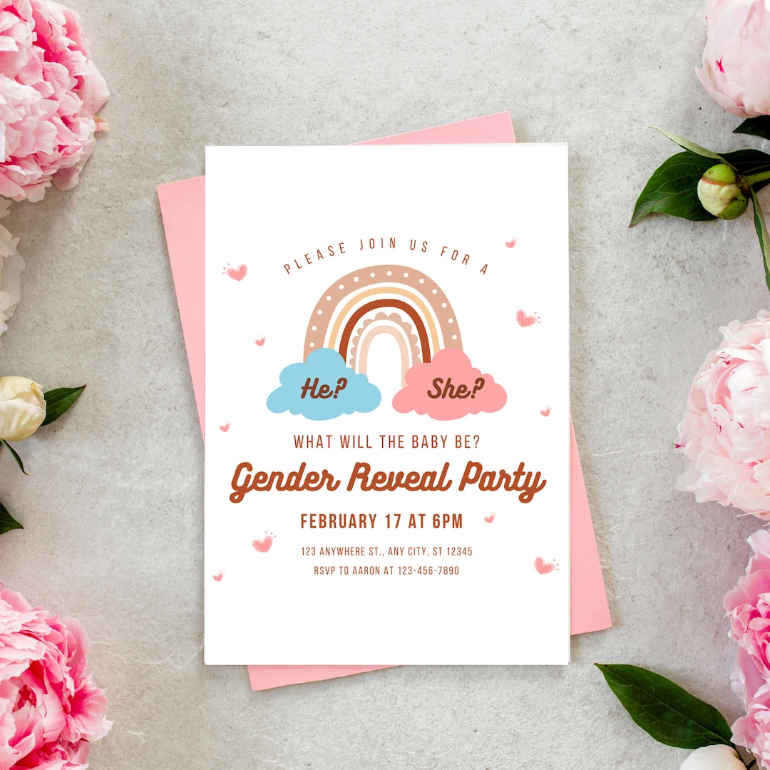 Gender Reveal Card, Baby Shower Card, Boy or Girl Card for New Parents ...