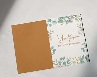 Yom Kippur Printable Invite/Wish Card - Day of Atonement, Printable Yom Kippur Printable Invite/wish Card