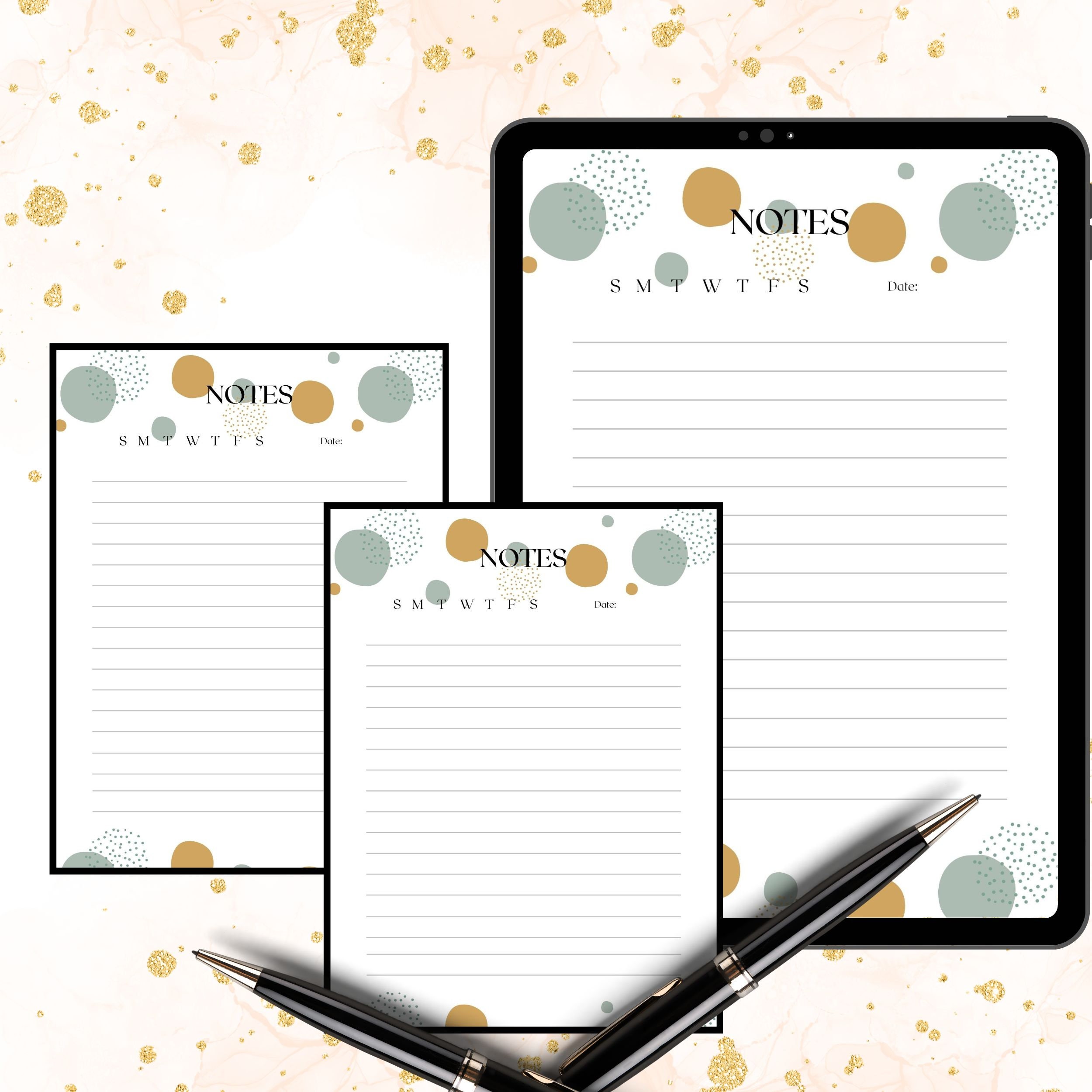Printable Papernote Note Pages Printable Lined Notes Note Taking Letter ...