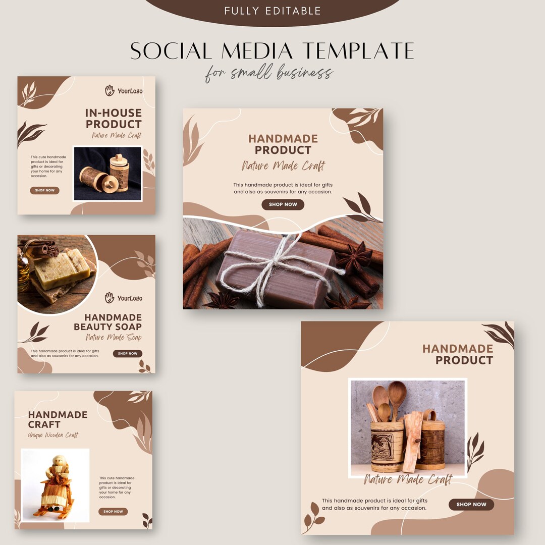 Editable Business Template, Small Business Social Media Template ...