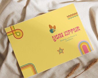 Yom Kippur Printable Invite/Wish Card - Day of Atonement, Printable Yom Kippur Card