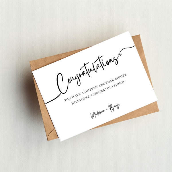 Personalised Congratulations Card, Congratulations Card, Personalised, Proud of You, Proud Well Done, Printable Congrats Card