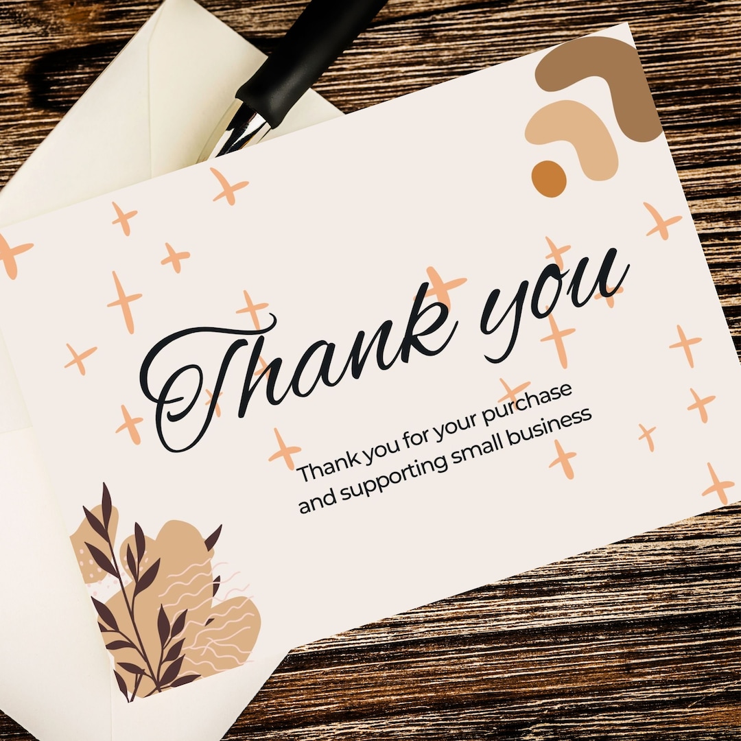 Printable Thank You Cards Thank You Printable Modern Thank You Small Printable Thank You Cards Thank You Printable Modern Thank You Small