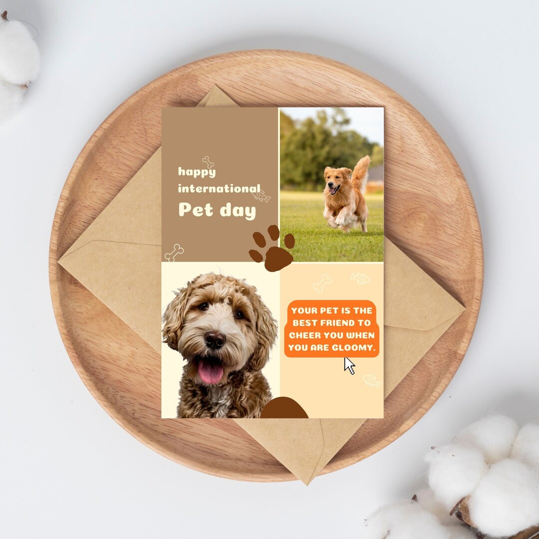 International Pet Day Printable Card, Printable Card for Pets, Pet