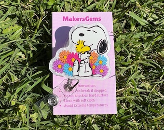 Retro Dog Badge Reel