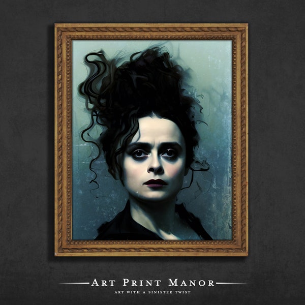 Helena Bonham Carter as Marla Singer from Fight Club | Digital Dark Art Print | Goth Room Decor | P3