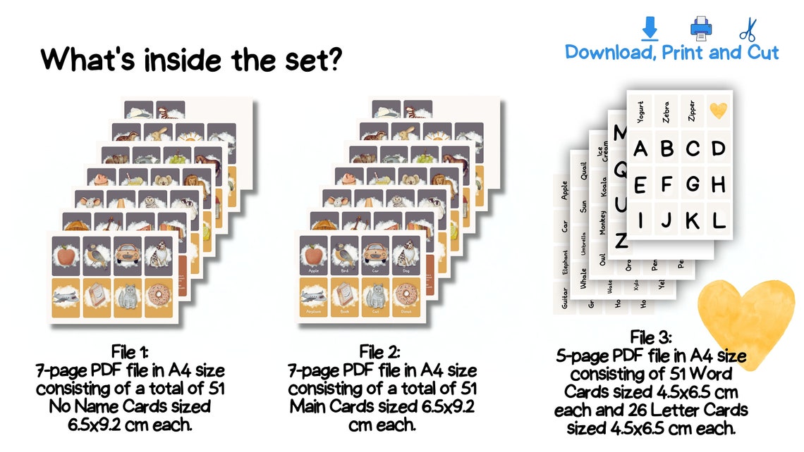 Montessori Kids Printable Activity Cards, Learning Printables for ...