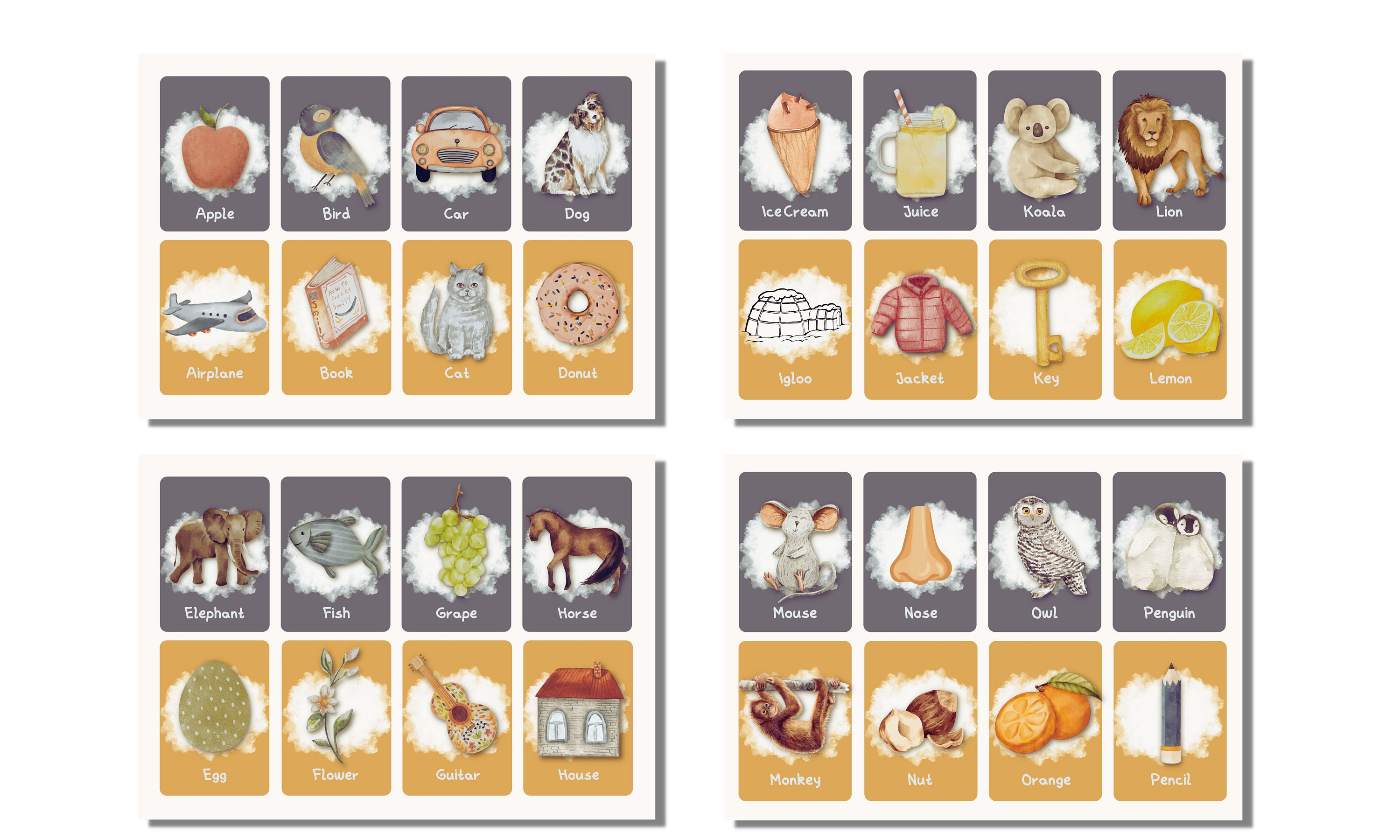 Montessori Kids Printable Activity Cards, Learning Printables for ...