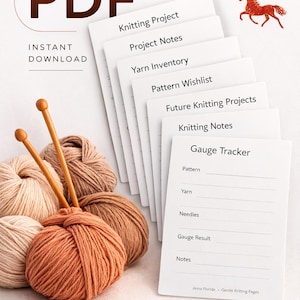 Knitting Planner Printable PDF | Project Tracker, Yarn Inventory ...