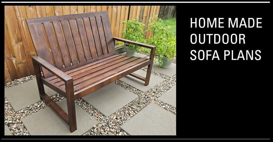 DIY Patio Sofa Plans | Outdoor Furniture Building Guide - Etsy