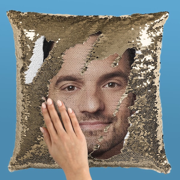 Funda de almohada con lentejuelas para fans de Jake Johnson