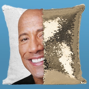 The Rock - Dwayne Johnson Fan Sequin Pillowcase - Etsy