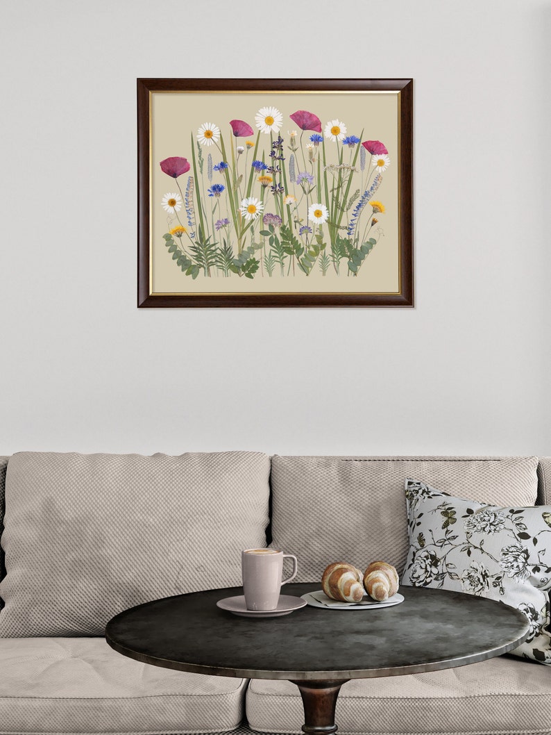 Pressed Flowers Fine Art Print, Giclée Botanical Print, Plants Home Decor, Wall Art, Gifts, Herbarium, Wildflowers image 8