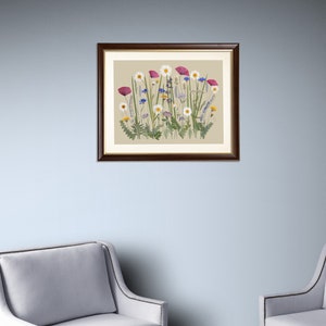 Pressed Flowers Fine Art Print, Giclée Botanical Print, Plants Home Decor, Wall Art, Gifts, Herbarium, Wildflowers image 6