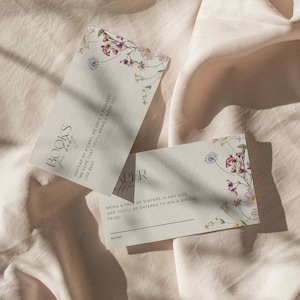 Luierloterijticket, boeken voor babykaarten, baby in bloei, afdrukbaar, downloadbaar, bewerkbaar ticket, minimaal, 2 maten