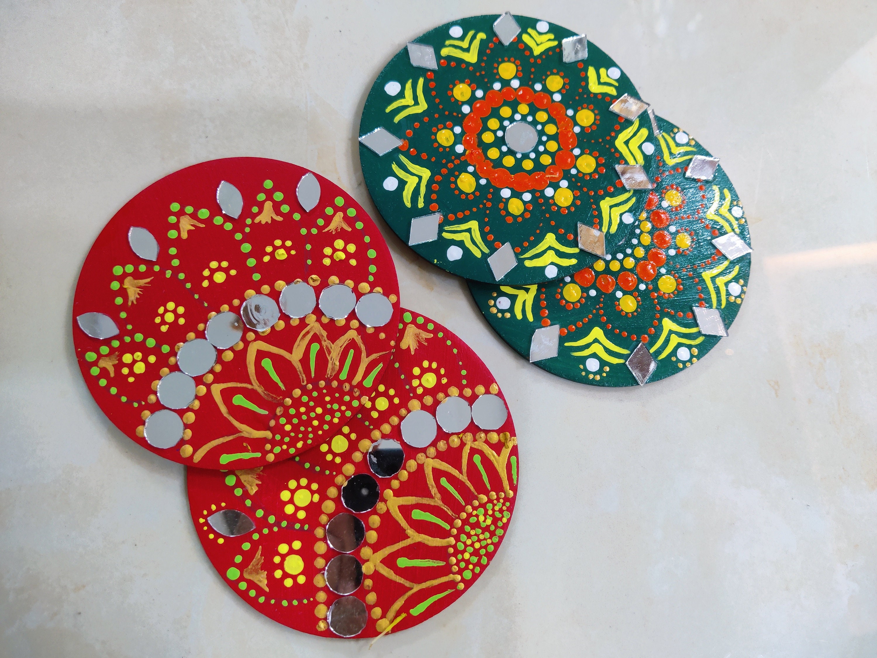 Mandala Art Kit Coasters with Stand-Craft Kit with Dot Mandala Art Too –  ToysCentral - Europe