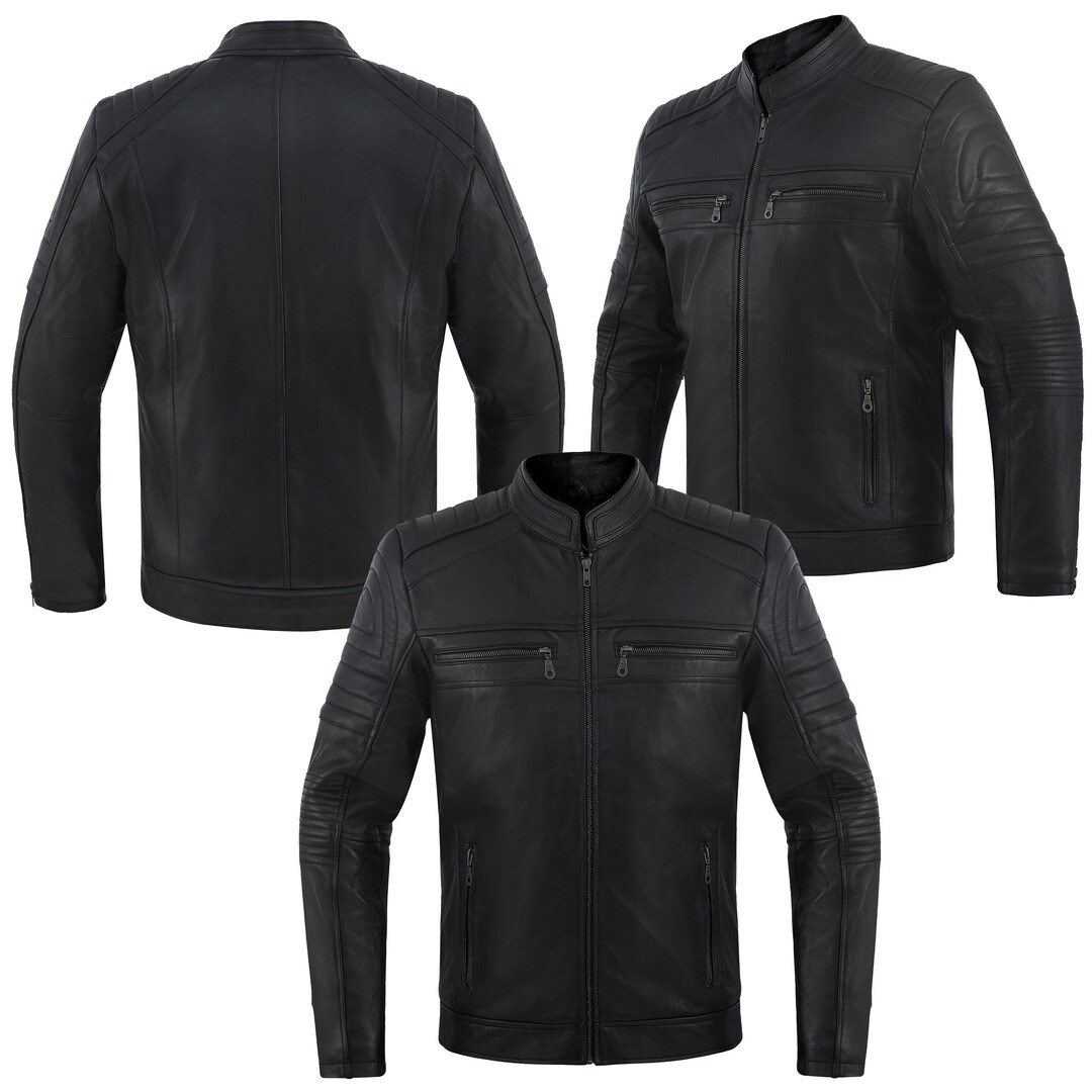Men's Leather Jacket Men Motorcycle Jacket Leather Jacket Men's Casual Leather Jacket Men