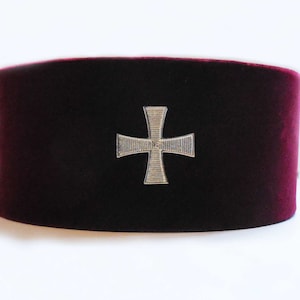 Knight Templar Cap With Badge/ KT Cap with Badge (Finest Quality)