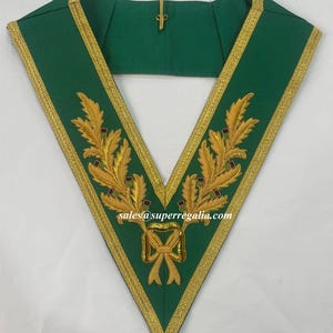 Hand Embroidered Masonic Regalia Collar: Allied Grand Council Full-Dress