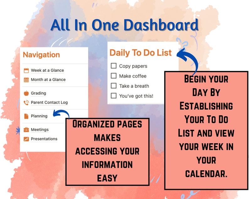 Teacher Planner Notion / Notion Template / Teaching Template / Etsy