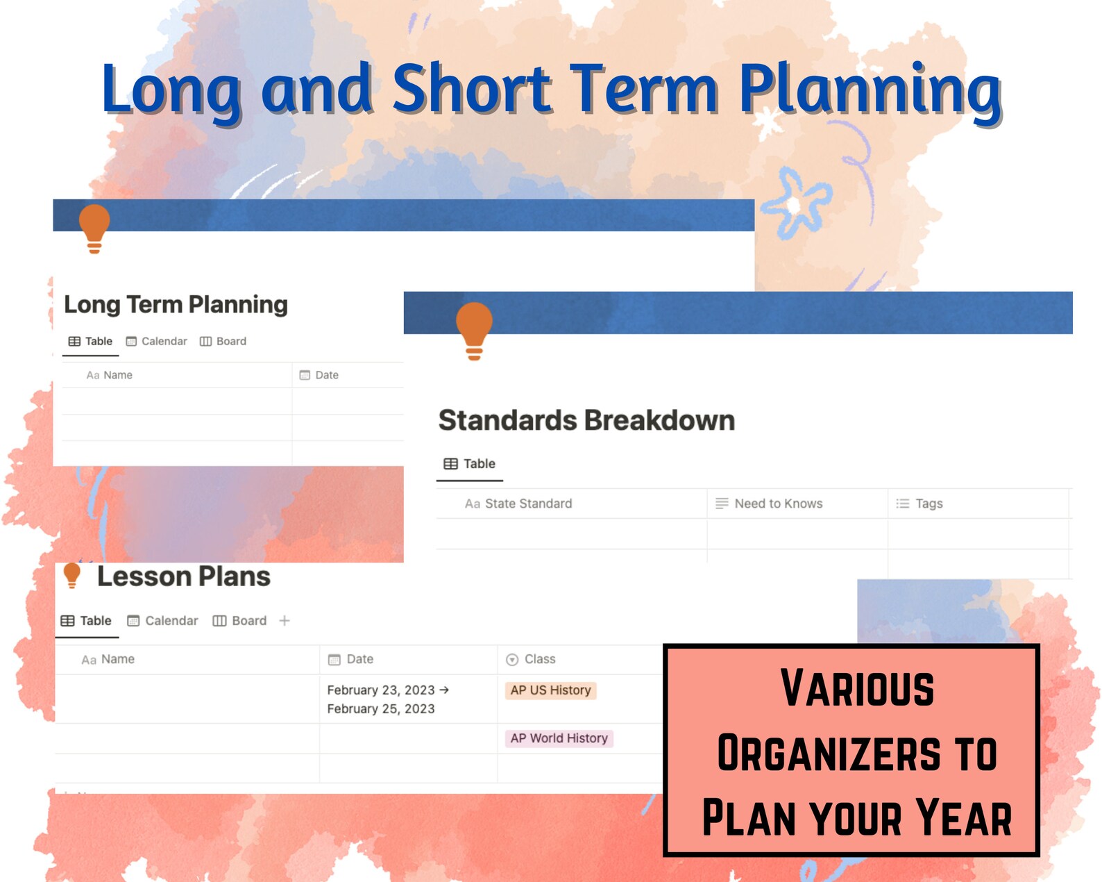 Teacher Planner Notion / Notion Template / Teaching Template / Etsy