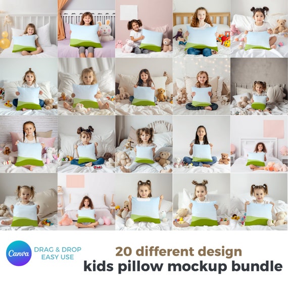 20 Pieces Pillow Cover Drag&Drop Mockup Bundle, Pillow Mockup for Canva, Canva Mockup, Digital Mockup, Home Decor Mockup, Pillow Big Bundle