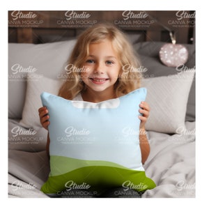 Pillow Cover Drag&Drop Mockup Bundle, 10 Mockup, Pillow Mockup for Canva, Canva Mockup, Digital Mockup, Home Decor Mockup, cushion mockup image 2