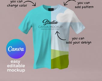 T-shirt Mockup , Canva T-shirt Mockup, Drag&Drop Mockup, Easy Use Mockup, Mockup Bundle, Clothes Mockup