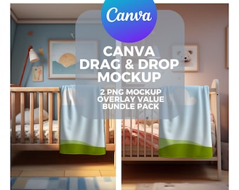 Baby Decke Mockup | Baby Minky Mockup | Baby Swaddle Mockup | Baby Fleece-Decke | Mockup Überlagerungen | Canva Mockups | Mockups ausdrucken