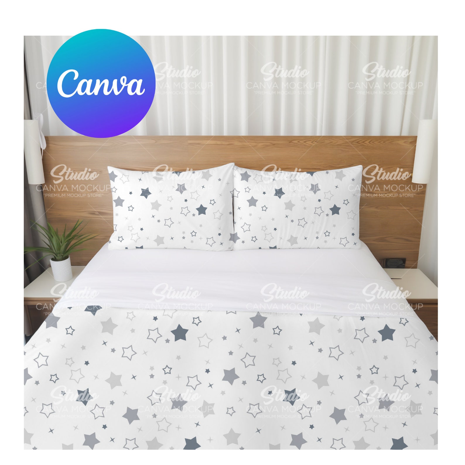 Bedding Set Mockup Duvet Cover Mockup Pillow Mockup Bedding Mockup